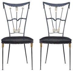 Pair of Arrow Chairs by Tomaso Buzzi 5
