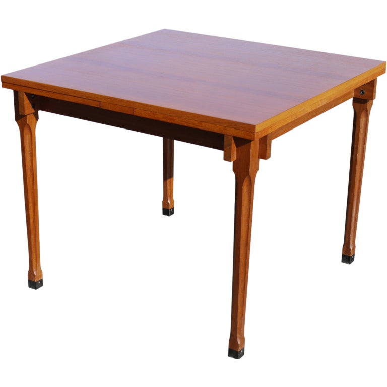 Rare Ico Parisi Teak Extendable Dining Table For Sale