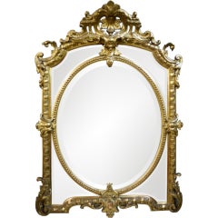 19th Century French Gilt Marginal Mirror