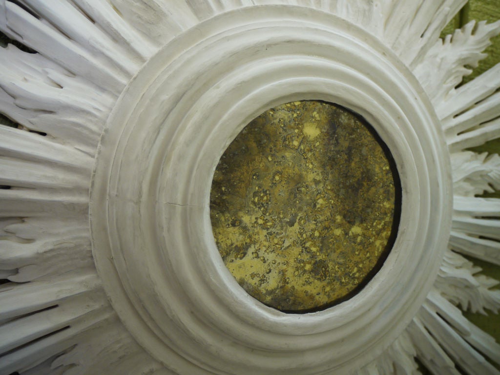 Plaster over Wood Starburst Mirror