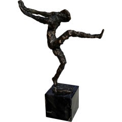 Vintage Giacometti Style Bronze