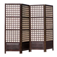 Vintage Teak and Capiz Shell Screen