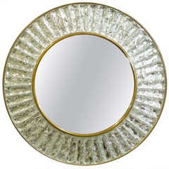 Round Chiseled Glass Mirror by Ghiro