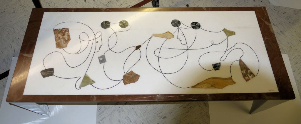 Table basse Pietra Dura de Bruno Capacci 1