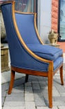 Large Parzinger Style Winged Spoonback Chair