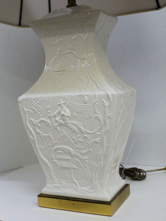 blanc de chine lamp vintage
