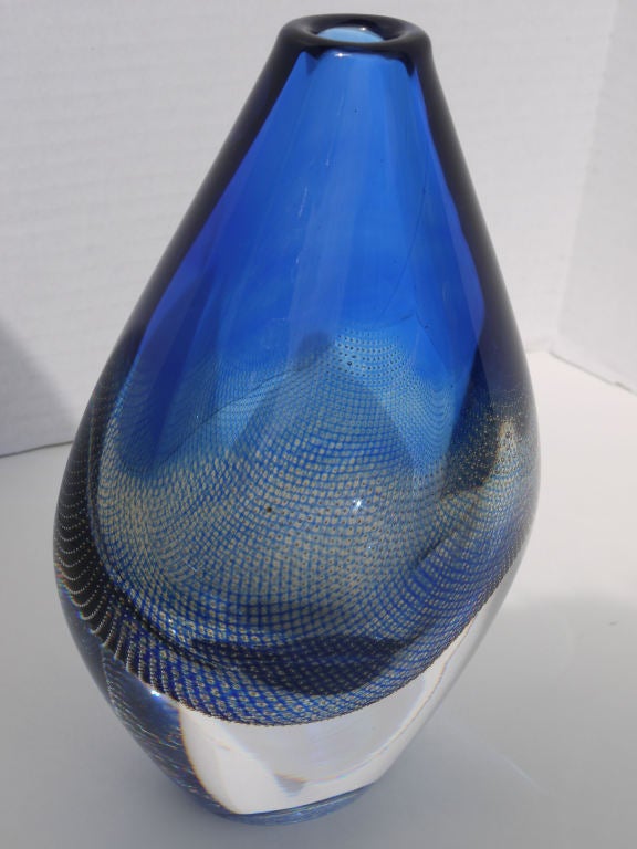Swedish Kraka Vase by Sven Palmqvist for Orrefors
