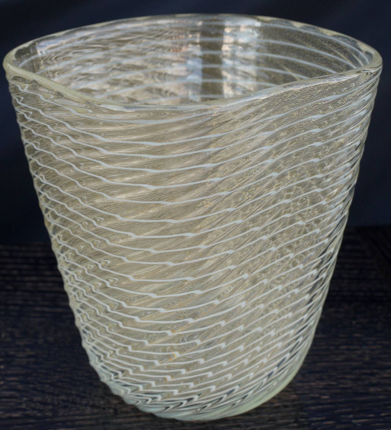 Modern Ercole Barovier Zebratto Vase
