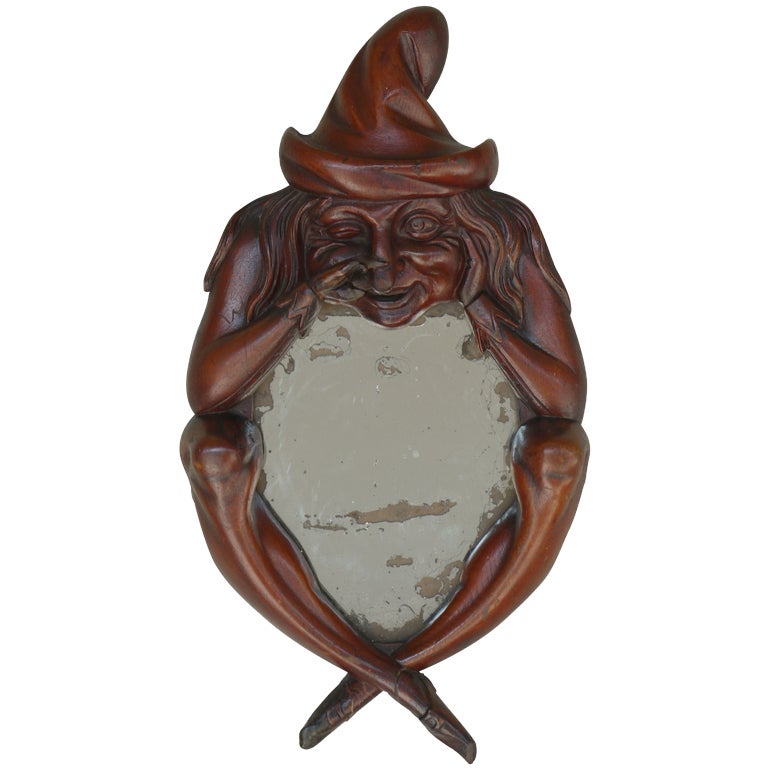 Whimsical French 1840
s Jester Mirror