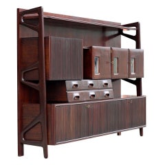 Stunning Italian Modernist Wall Cabinet by Silvio Cavatorta 7