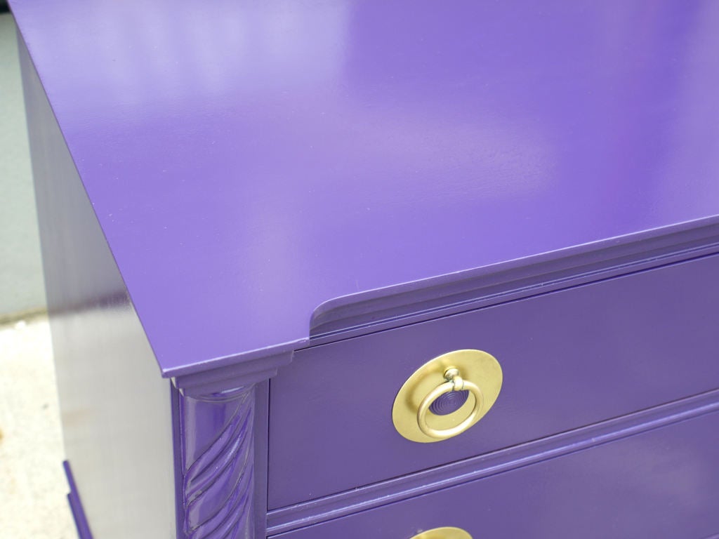Purple Lacquered Commode by John Stuart