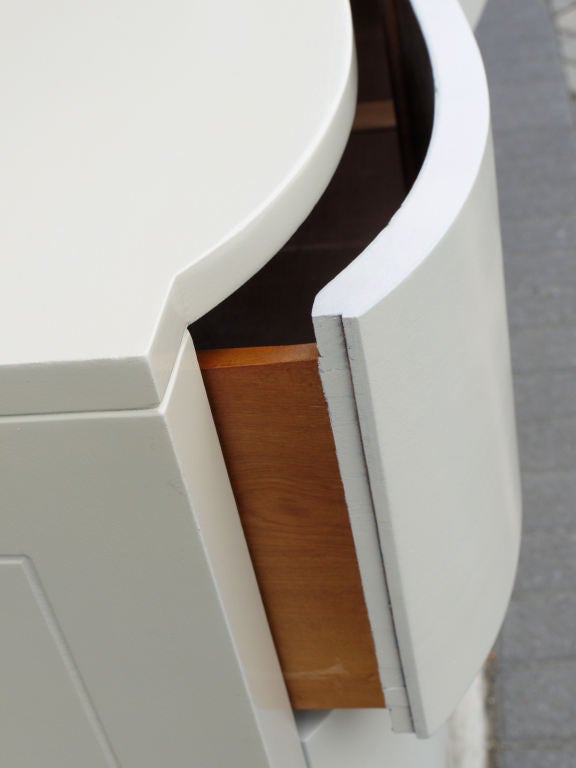 Pair of Grosfeld House Dressers in Ivory Lacquer 1