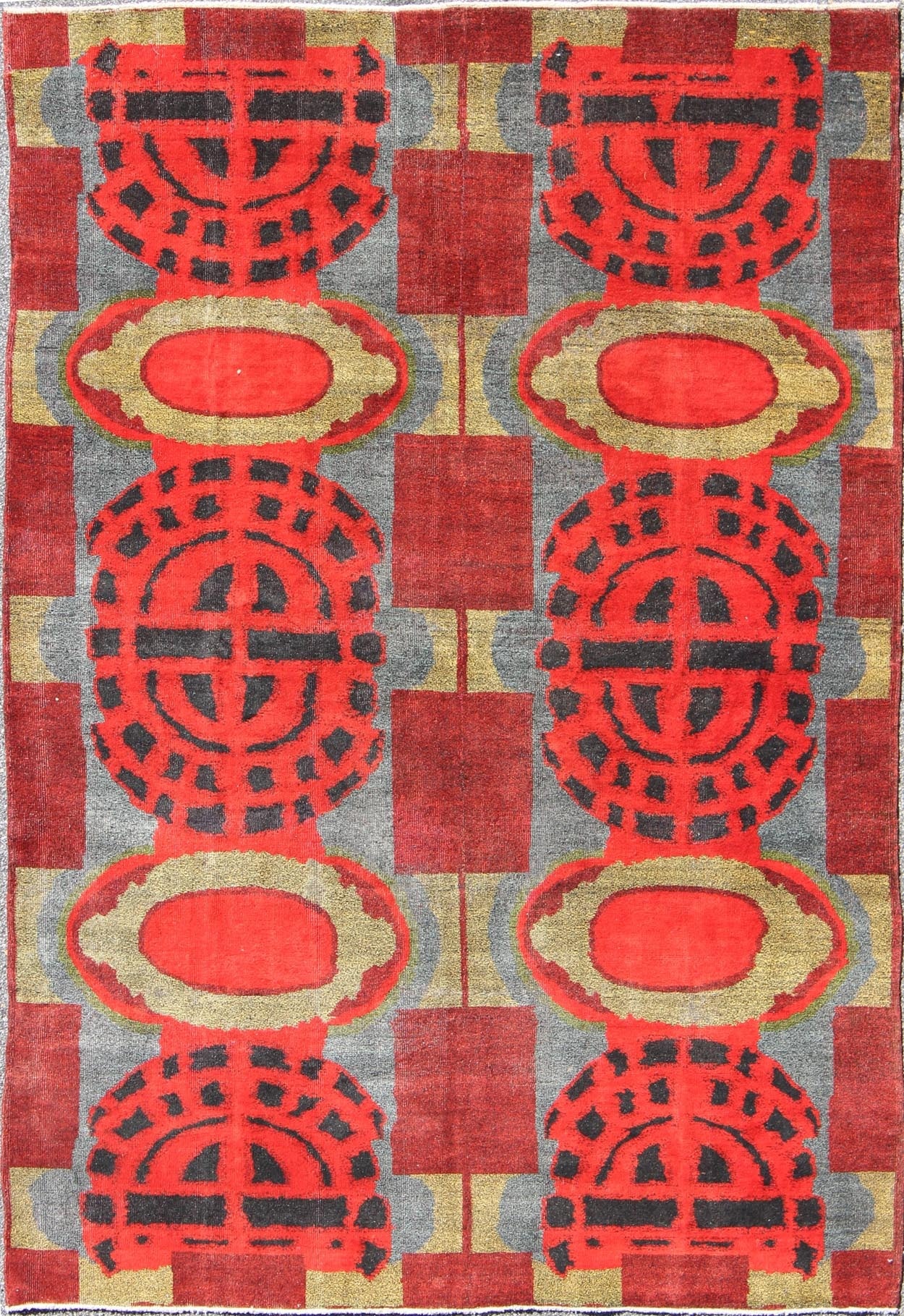 MidCentury Modern Turkish Rug For Sale at 1stdibs
