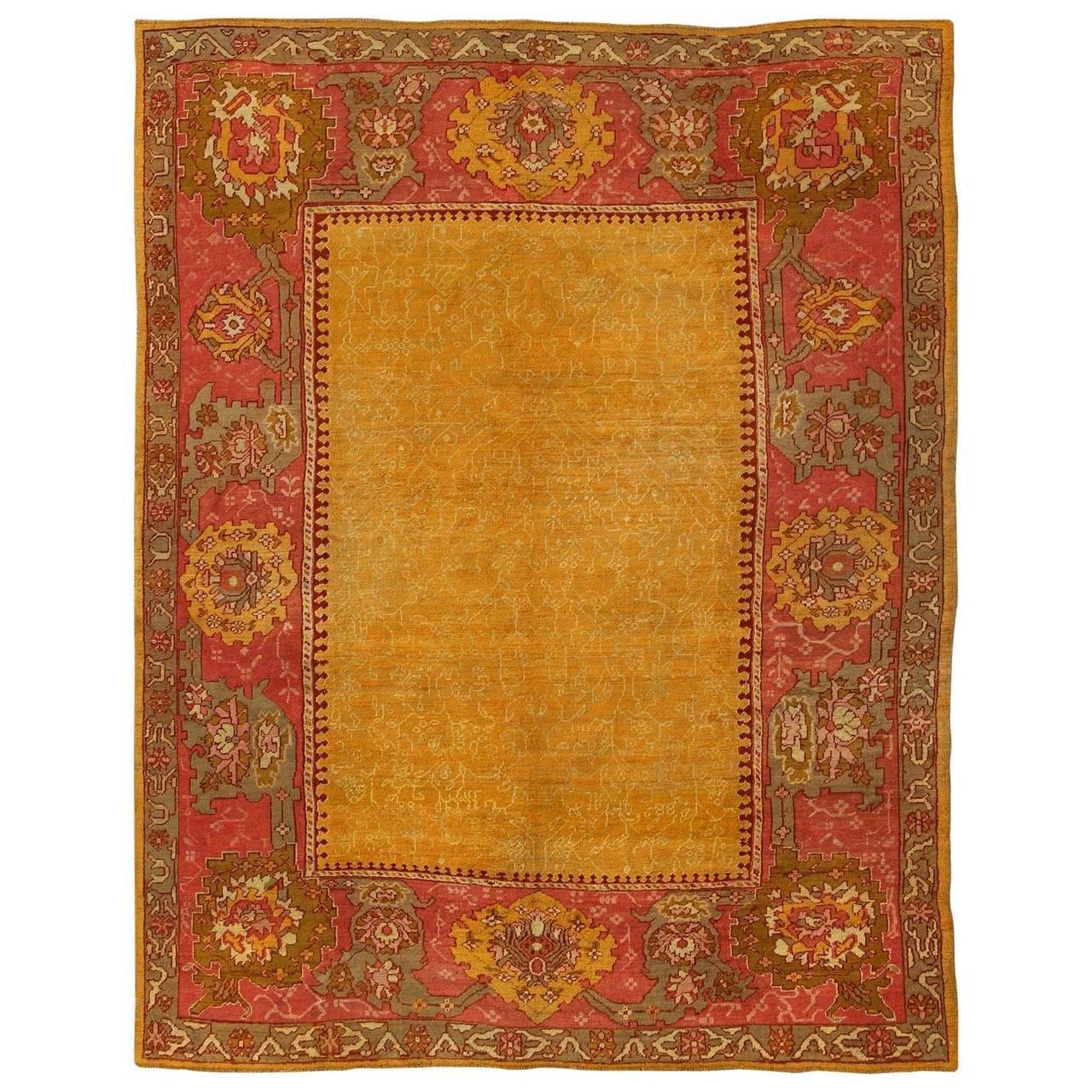 Antique Turkish Oushak Rug at 1stdibs