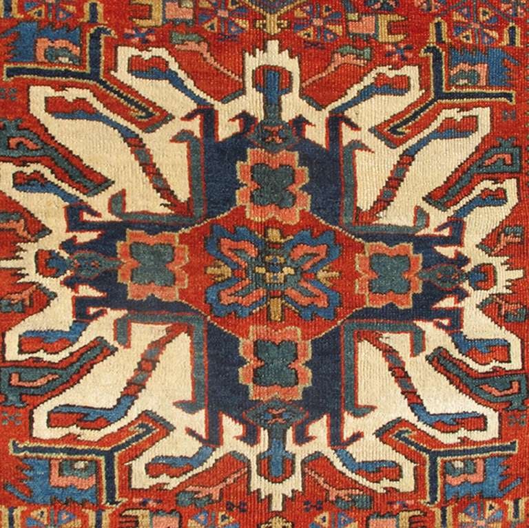 Antique Persian Serapi-Karajeh Rug In Excellent Condition In Atlanta, GA