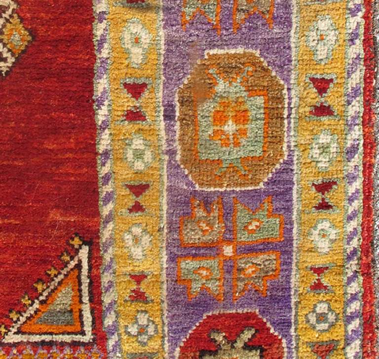 Turc Oushak turc coloré avec un motif de prière