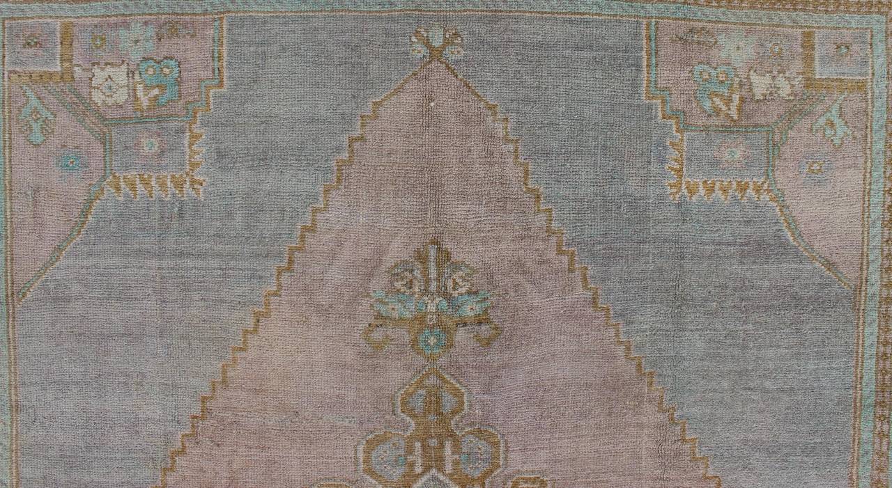 Mid-20th Century Vintage Oushak Rug