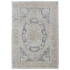 Vintage Medallion Oushak of Ottoman Design 10
