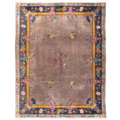 Antique Art Deco Chinese Carpet   9' x 12'