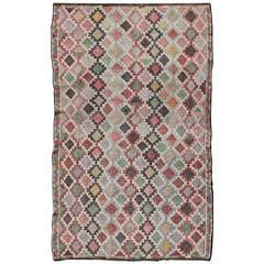 Embroidered Kilim Flat-Weave Rug 5