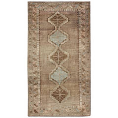 Tribal Turkish Oushak Gallery Rug 5