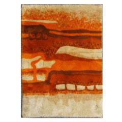 Vintage Swedish Rya Rug 11