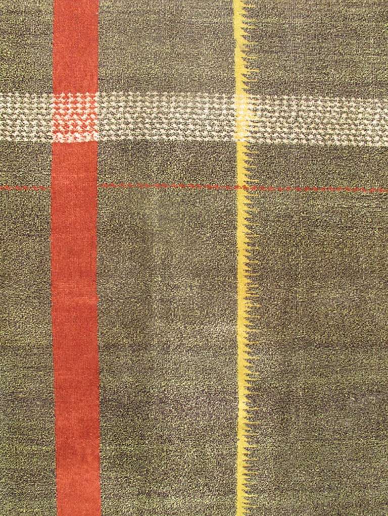 Turkish MidCentury Modern Rug at 1stDibs