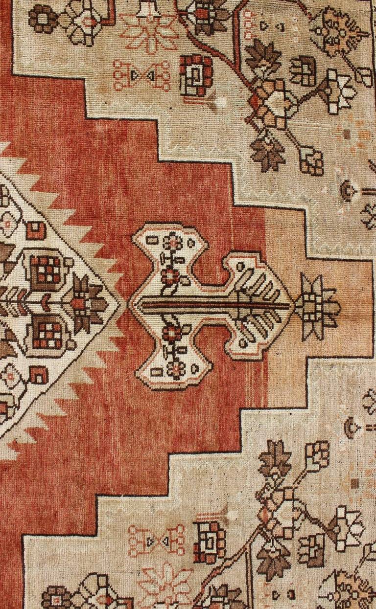 20th Century Vintage Medallion Oushak Rug