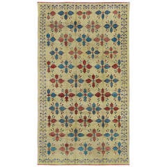 Vintage Turkish Oushak Long Rug 11