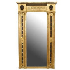 Large 20th c. English Regency Style Gilt Wall Mirror