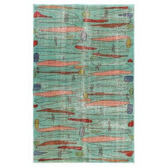 Mid-Century Modern Turkish Carpet 11