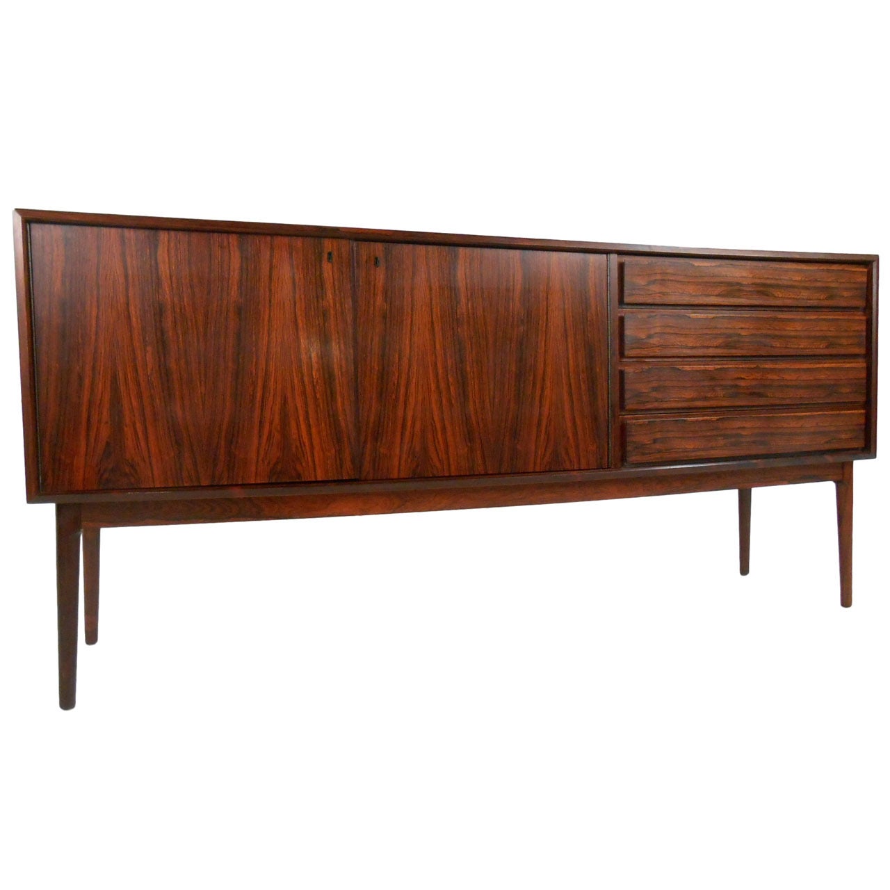 Danish Rosewood Credenza by Maurice Villency