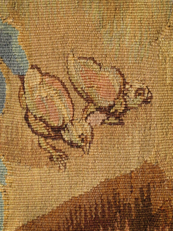 19th Century Antique Verde Tapestry