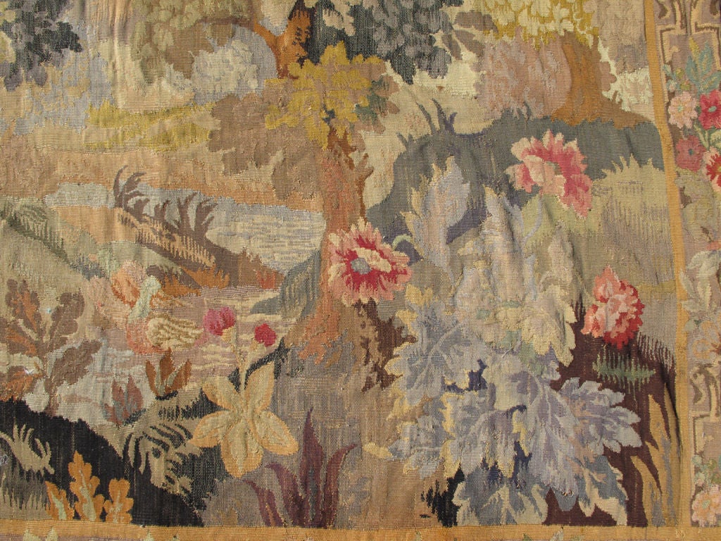 Wool Antique French Tapestry