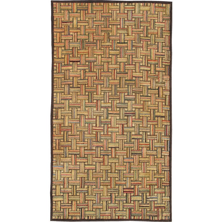 Antique American Hook Rug at 1stDibs
