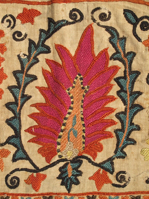 Antike Suzani-Stickerei aus Usbekistan 1