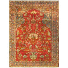 Antique Turkish Sivas Carpet with All-Over Floral Design