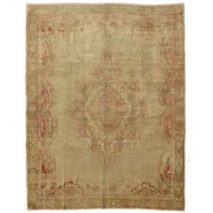 Antique Turkish Oushak Rug Antique Turkish Oushak Rug