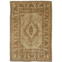 Antique Turkish Oushak Carpet Vintage Turkish Oushak Carpet