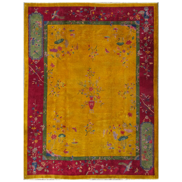 Beautiful Art Deco Chinese Rug at 1stDibs
