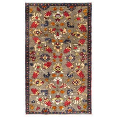 Vintage Turkish Rug with Gray, Blue, Red, Orange, Green and Taupe 2