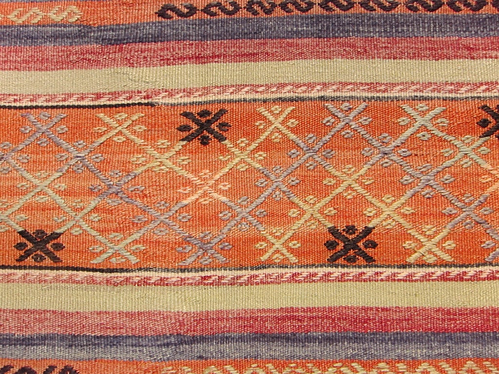 Mid-20th Century Vintage Kilim Jajeem Flat-Weave Rug