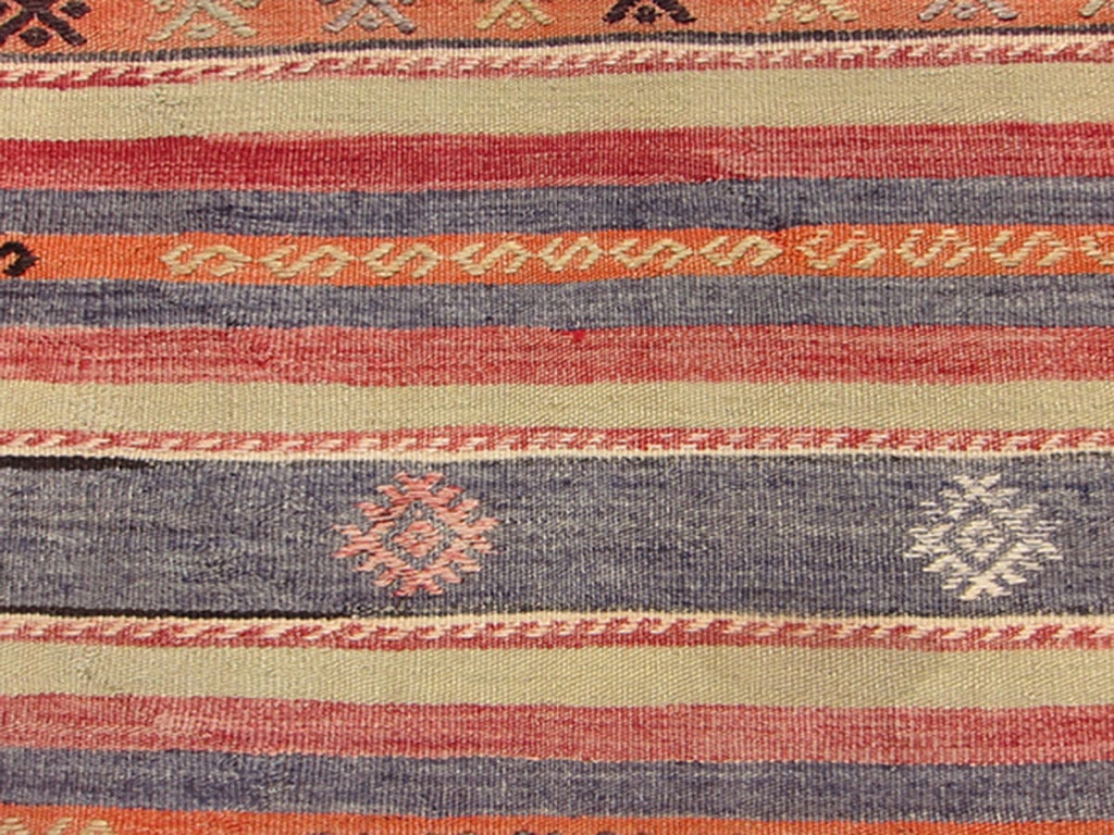 Wool Vintage Kilim Jajeem Flat-Weave Rug
