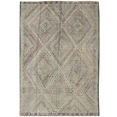 Tapis vintage Jajeem à tissage plat