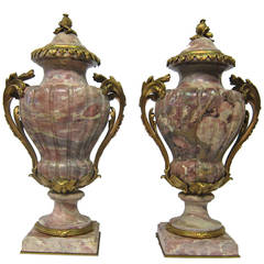 Louis XVI Italian Marble Urns
