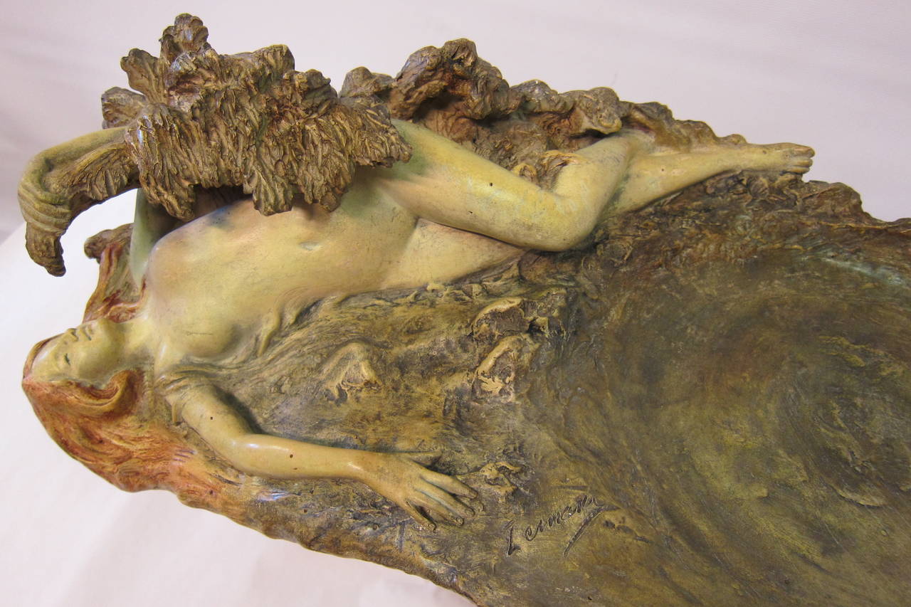 Goldscheider Terra Cotta Art Nouveau Centerpiece