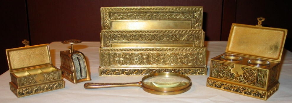 Tiffany Studios Venetian Desk Set ( 5 pieces)