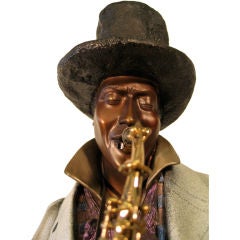 Vintage Bronze Saxophonist