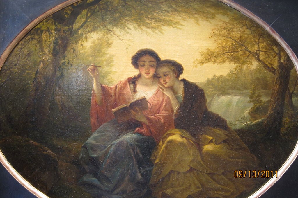 Oil Painting, Oval Framed