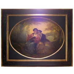 Oil Painting, Oval Framed